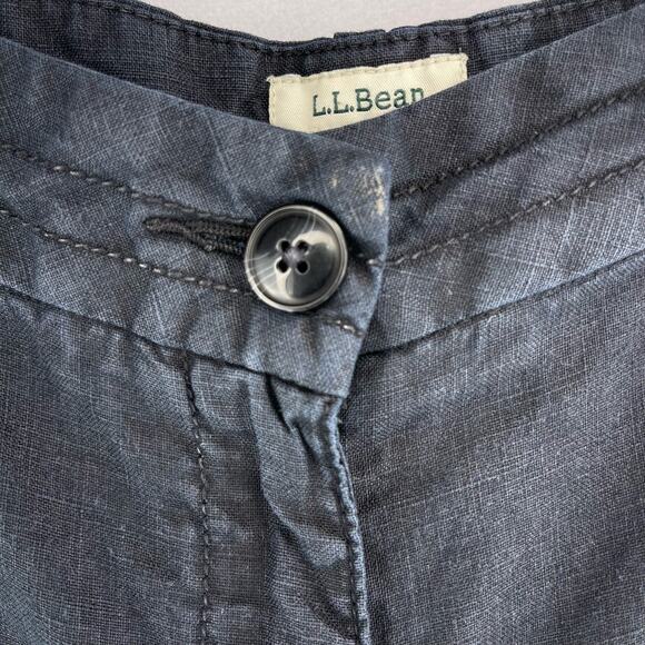 L.L. Bean Classic Fit Cropped Linen Pant Size 16P - Picture 4 of 8